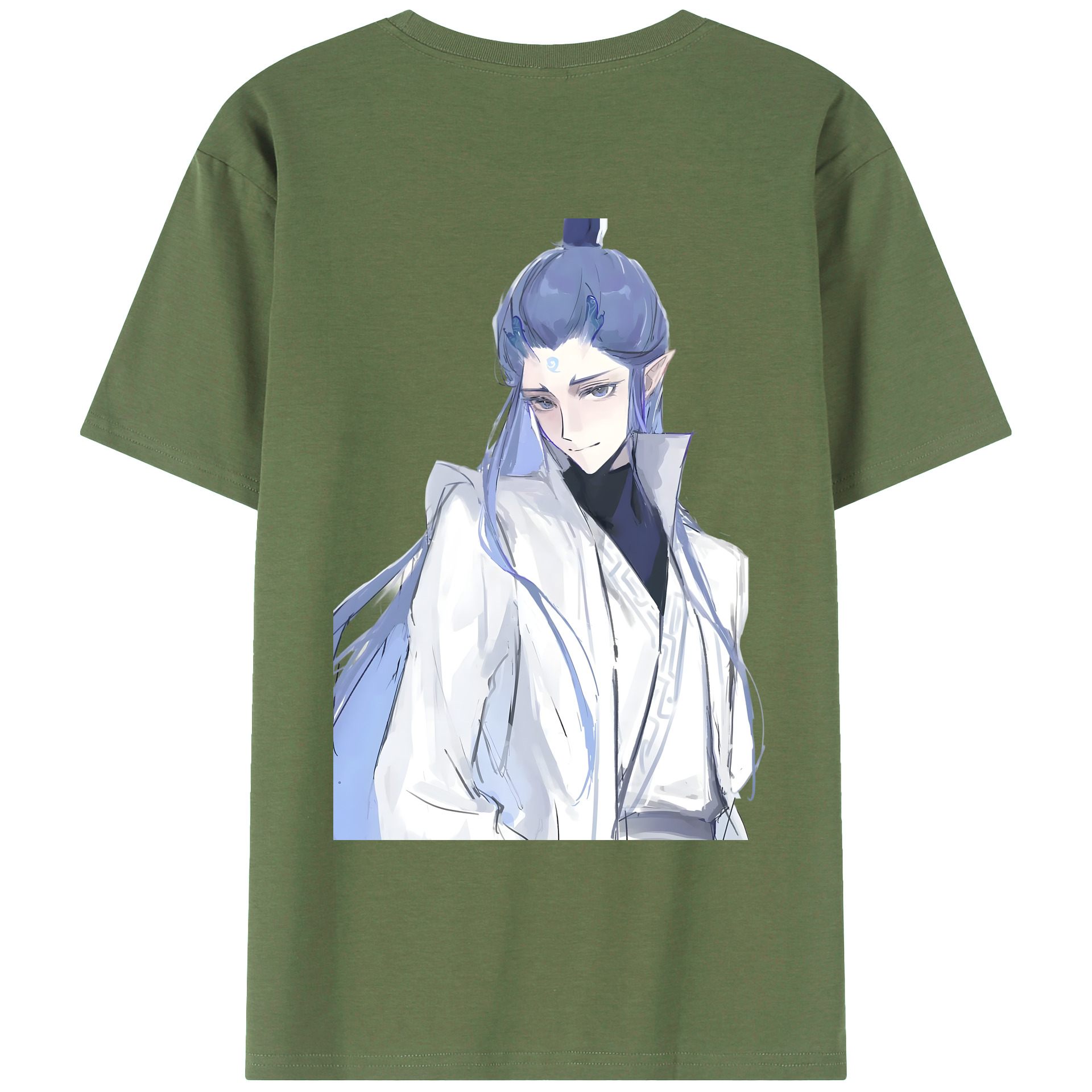 （画像用） Ne Zha 2 ナタ 魔童の大暴れ 綿100％ メンズ半袖Tシャツ（バックプリント） 通気性